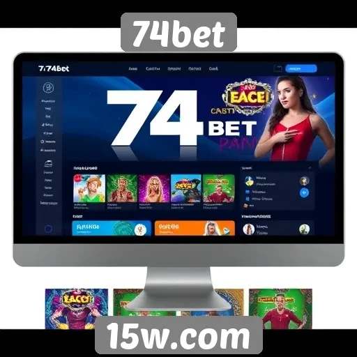 Análise da interface do usuário no site 74bet